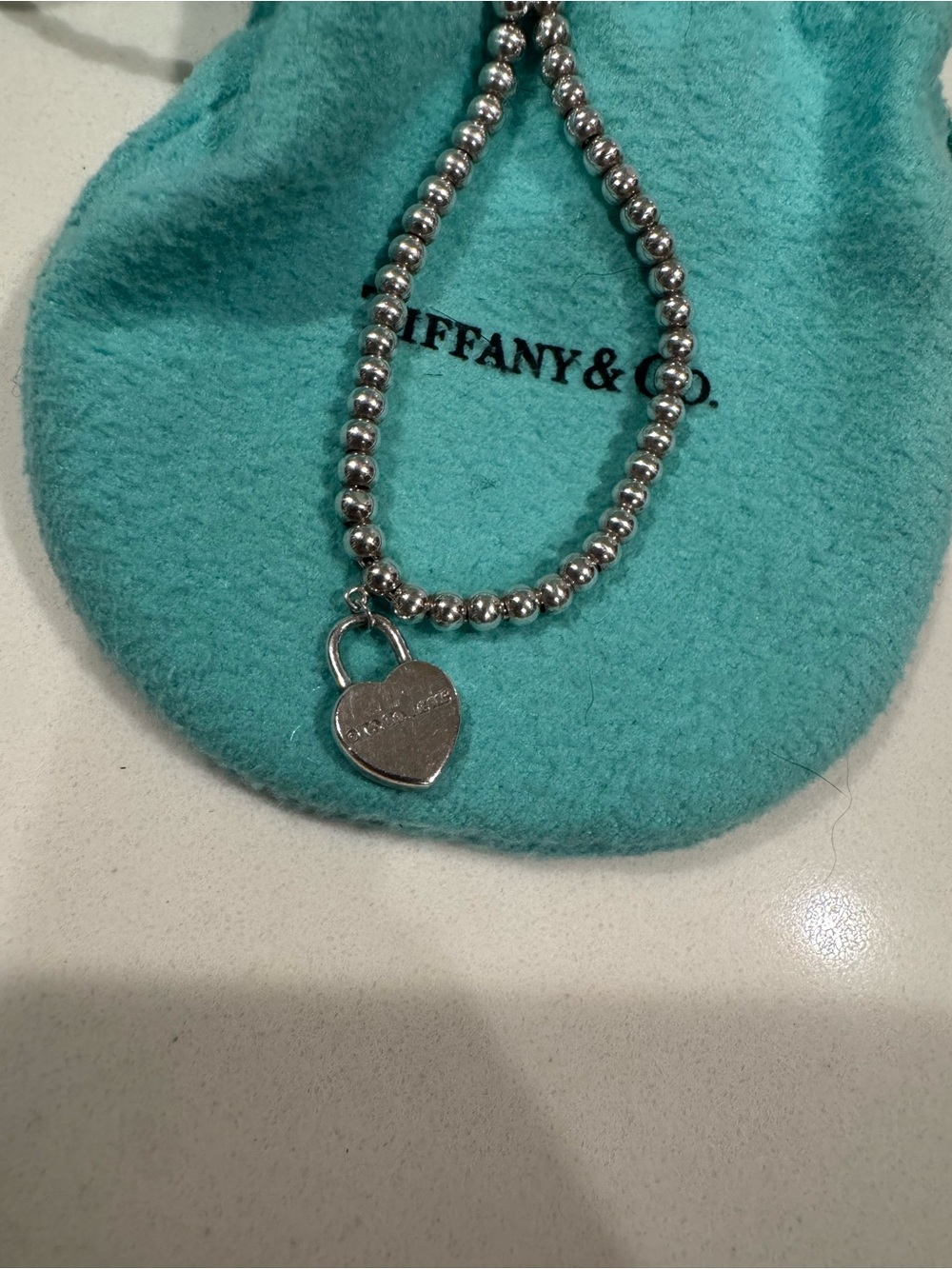 Tiffany & Co. Silver Heart Bead Bracelet - Picture 3 of 5
